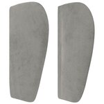 vidaXL Tête de lit avec oreilles Gris clair 183x23x78/88 cm Velours