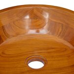 vidaXL Lavabo Bois de teck massif Φ40x10 cm