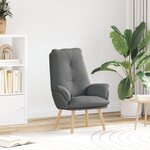 vidaXL Fauteuil Relaxant en Tissu Gris Foncé