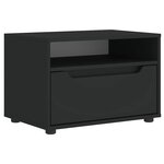 vidaXL Meuble TV VISNES noir 60x40x38 cm bois d'ingénierie