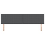 vidaXL Tête de lit avec tête de lit Gris foncé 180 cm Tissu côtelé