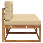 vidaXL Unité de canapé sectionnel avec coussin 2 Pièce Naturel