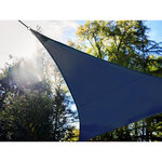 Perel Voile d'ombrage LED intégré Ciel étoilé Triangle 3 6m Bleu foncé