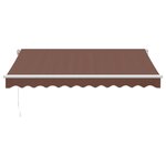 vidaXL Auvent manuel rétractable avec LED marron 300x250 cm