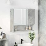 vidaXL Armoire Miroir Gris béton 59 x 17 x 55 cm Bois d'ingénierie