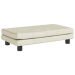 vidaXL Canapé avec repose-pied pour enfants crème 100x50x30 cm velours