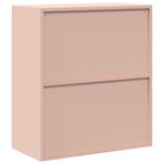 vidaXL Armoire de rangement Rose 80 x 40 x 90 cm Acier