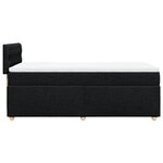 vidaXL Sommier à lattes de lit et matelas Noir 80x200 cm Tissu
