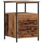 vidaXL Tables de chevet 2 Pièces vieux bois 34x35 5x50 cm bois ingénierie