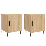 vidaXL Tables de chevet 2 Pièces chêne sonoma 40x40x50 cm bois ingénierie