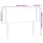 vidaXL Tête de lit avec oreilles Gris foncé 103x16x78/88 cm Tissu