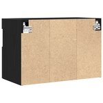 Meuble TV vidaXL avec éclairage LED Chêne noir 60x30x40 cm