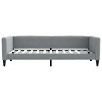 vidaXL Lit de jour avec lit gigogne gris clair 90x200 cm tissu