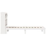 vidaXL Lit bibliothèque sans matelas blanc 90x200cm bois de pin massif