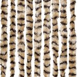 vidaXL Rideau anti-mouches beige et marron 90x200 cm chenille