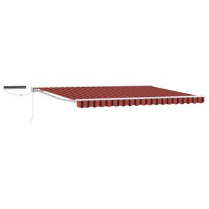 vidaXL Auvent rétractable électrique Orange Noir et Blanc 4 5 × 3 m