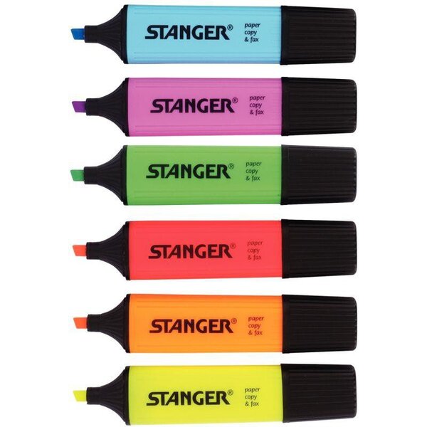 Pochette de 6 surligneurs STANGER assortis