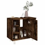 vidaXL Armoire de bain Chêne fumé 60x32x53 5 cm Bois d'ingénierie