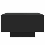 vidaXL Table basse avec lumières LED noir 55x55x31 cm