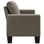 vidaXL Canapé Taupe 2 places tissu