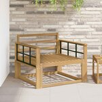 vidaXL Sofa de milieu extérieur Bois d'Acacia Massif Blanc