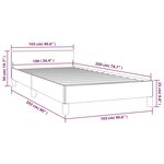 vidaXL Cadre de lit avec tête de lit Cappuccino 100x200 cm Similicuir