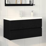 vidaXL Cabinet de lavabo Chêne noir 90 x 39 x 62 cm Bois d'ingénierie
