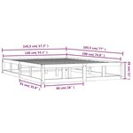 vidaXL Cadre de lit sans matelas noir 140x190 cm bois massif