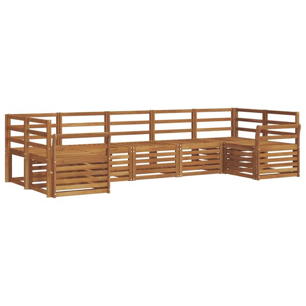 vidaXL Ensemble de canapé d'angle 7 Pièces Naturel
