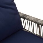 vidaXL Banc extérieur 2 -Seater 4 pc 110 x 59 x 82 cm polyrotin