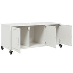 vidaXL Meuble TV blanc 100 5x39x43 5 cm acier