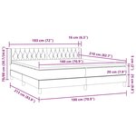 vidaXL Sommier à lattes de lit et matelas gris foncé 180x210cm velours