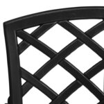 vidaXL Chaises de jardin lot de 2 Aluminium coulé Noir