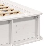 vidaXL Cadre de lit avec stockage Blanc 140 x 190 cm bois
