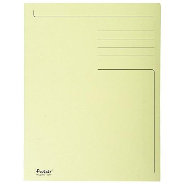 Chemise Imprimée 3 rabats 280g FOREVER Jaune pastel EXACOMPTA