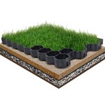 vidaXL Grilles d'herbe 16 Pièces noir 60x40x3 cm plastique