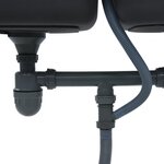 vidaXL Évier double de cuisine avec crépine et piège Acier inoxydable