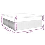 vidaXL Sommier à lattes de lit avec matelas Marron foncé 180x200 cm