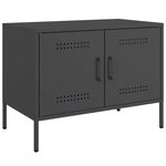 vidaXL Meubles TV 2 Pièces noir 68x39x50 5 cm acier