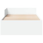 vidaXL Cadre de lit avec tête de lit Blanc 80 x 200 cm