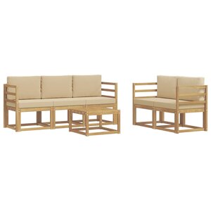 vidaXL Ensemble de canapés d'extérieur 6 Pièces