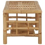 vidaXL Salon de jardin 4 Pièces avec coussins Bambou