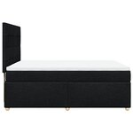vidaXL Sommier à lattes de lit avec matelas Noir 160x200 cm Tissu