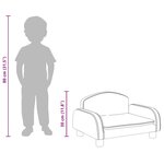 vidaXL Canapé pour enfants crème 50x40x30 cm tissu