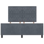 vidaXL Cadre de lit avec tête de lit Gris foncé 160 x 200 cm Velours