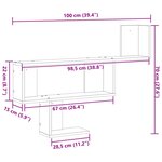 vidaXL Étagère murale chêne artisanal 100x15x70 cm bois d'ingénierie