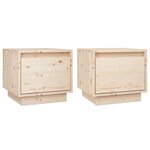 vidaXL Tables de chevet 2 Pièces 35x34x32 cm Bois de pin solide