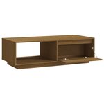 Vidaxl table basse marron miel 110x50x33 5 cm bois de pin massif