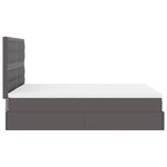 VidaXL Cadre de lit ottoman avec matelas gris 140x200 cm similicuir