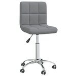 Chaise fauteuil siège pivotante de bureau informatique étude clair tissu gris 02_0024109